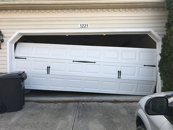 garage door before repair