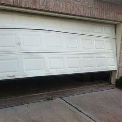 Off track Garage Door panel repair